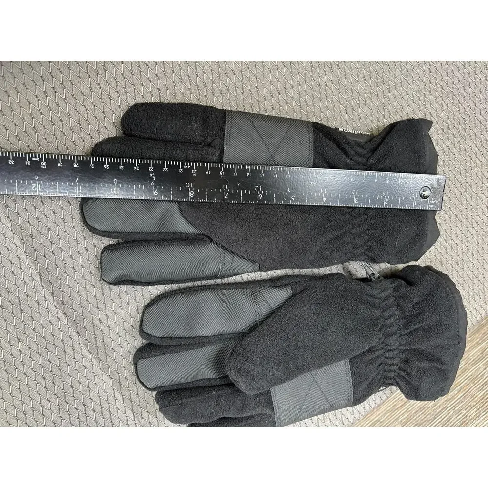 Thinsulate Gloves Mens XL Black Waterproof Fleece 40g Winter Ski Grip Hiking